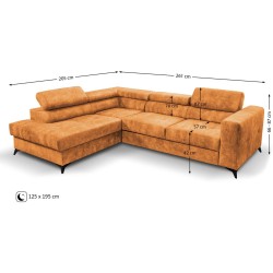 Narożnik z funkcją spania SORENTO | BeautySofa24.pl