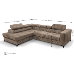 Narożnik z funkcją spania SORENTO | BeautySofa24.pl