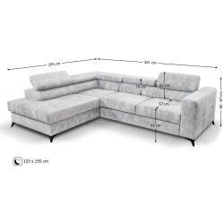 Narożnik z funkcją spania SORENTO | BeautySofa24.pl