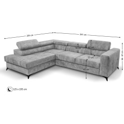 Narożnik z funkcją spania SORENTO | BeautySofa24.pl