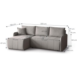 Narożnik do salonu CAPRI | BeautySofa24.pl