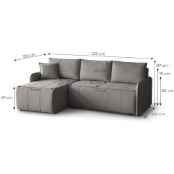 Narożnik do salonu CAPRI | BeautySofa24.pl