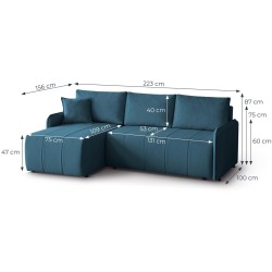 Narożnik do salonu CAPRI | BeautySofa24.pl